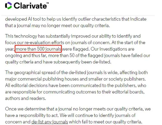 目前只有2本SCI期刊,被科睿唯安标注“On hold”状态,投稿谨慎选择!